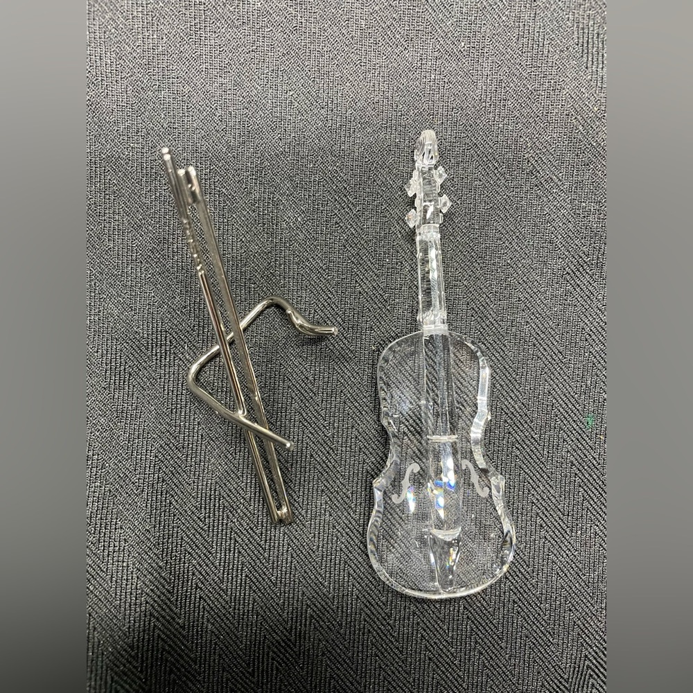 Swarovski Crystal Violin with Stand